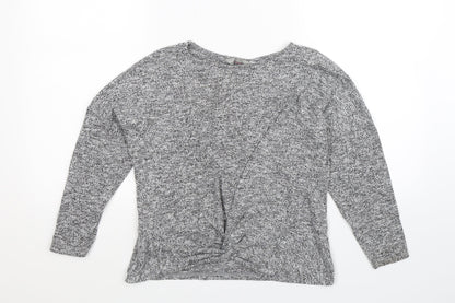 Additional front view of Dorothy Perkins women’s grey knit jumper, size UK 6