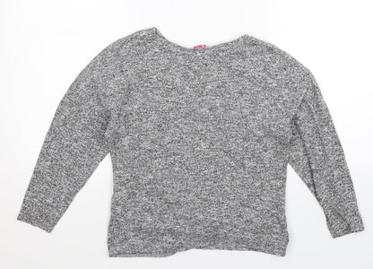 Back view of Dorothy Perkins women’s grey knit jumper, size UK 6