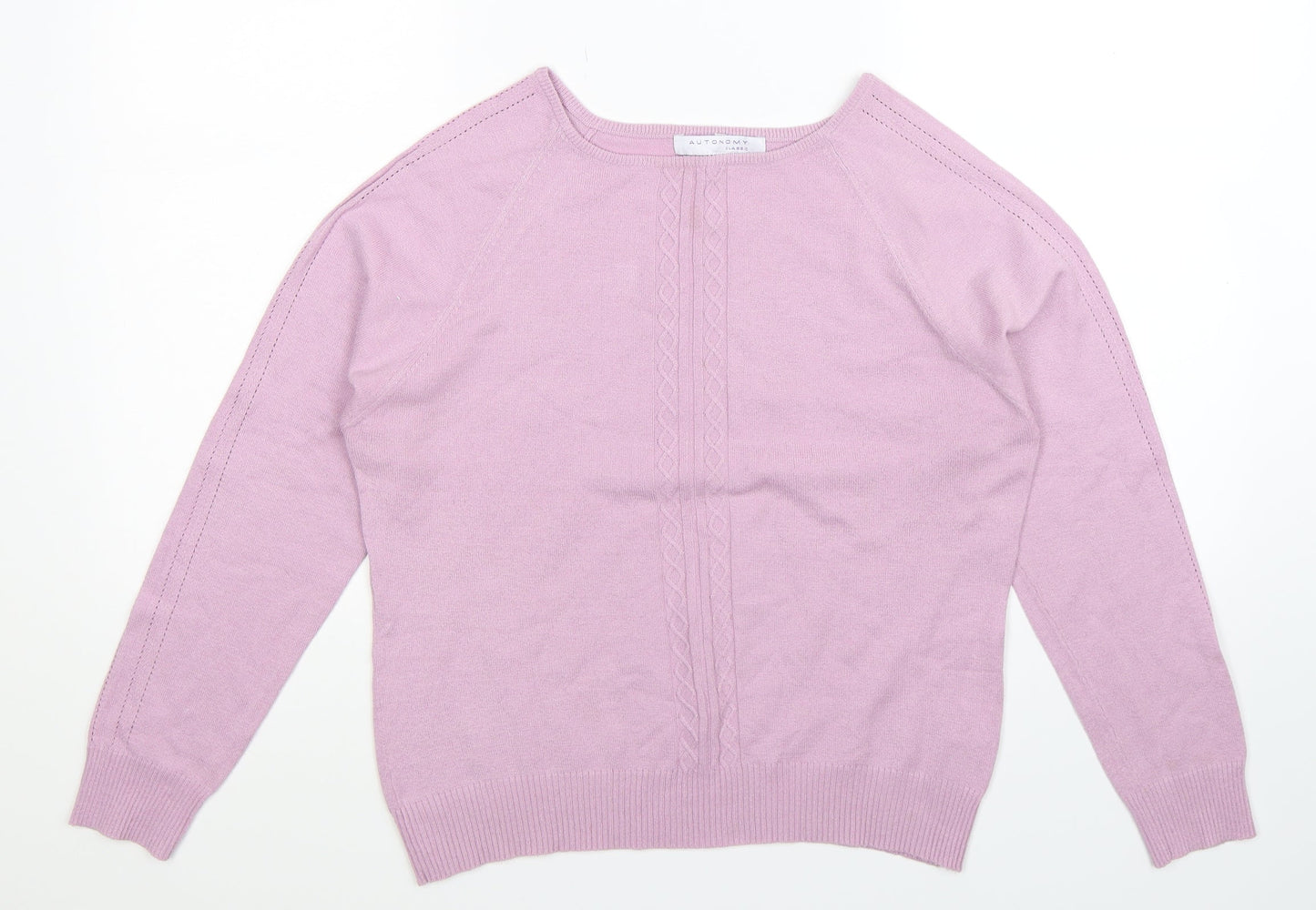 Autonomy Womens Pink  Knit Pullover Jumper Size 16