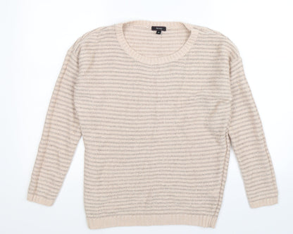 Front view of Therapy women’s beige knit jumper, size M