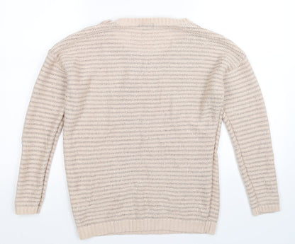 Back view of Therapy women’s beige knit jumper, size M