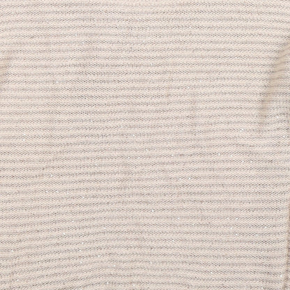 Brand and care label for Therapy women’s beige knit jumper, size M