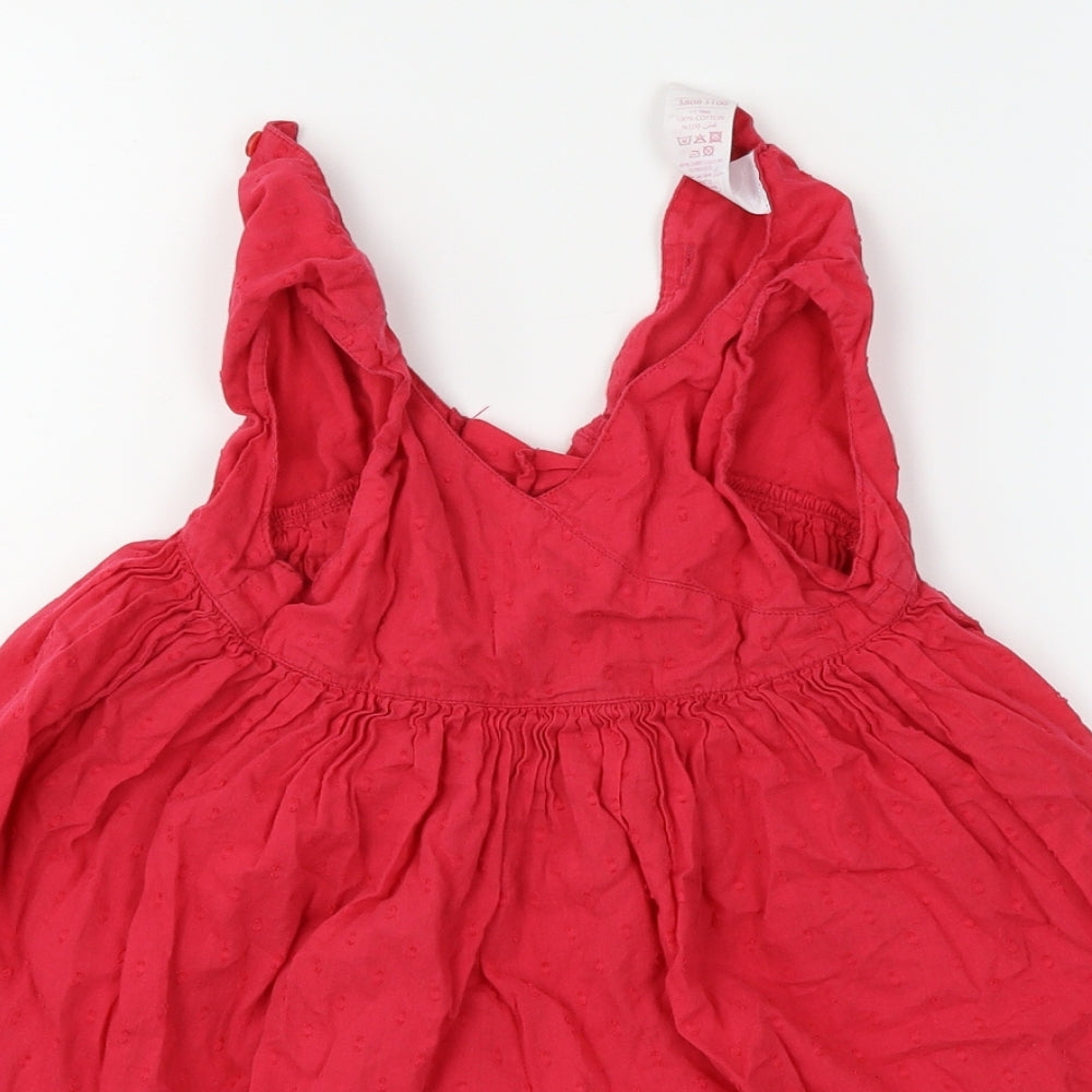 Close-up detail of Evie Angel girls’ pink fit & flare, size 3-4, years