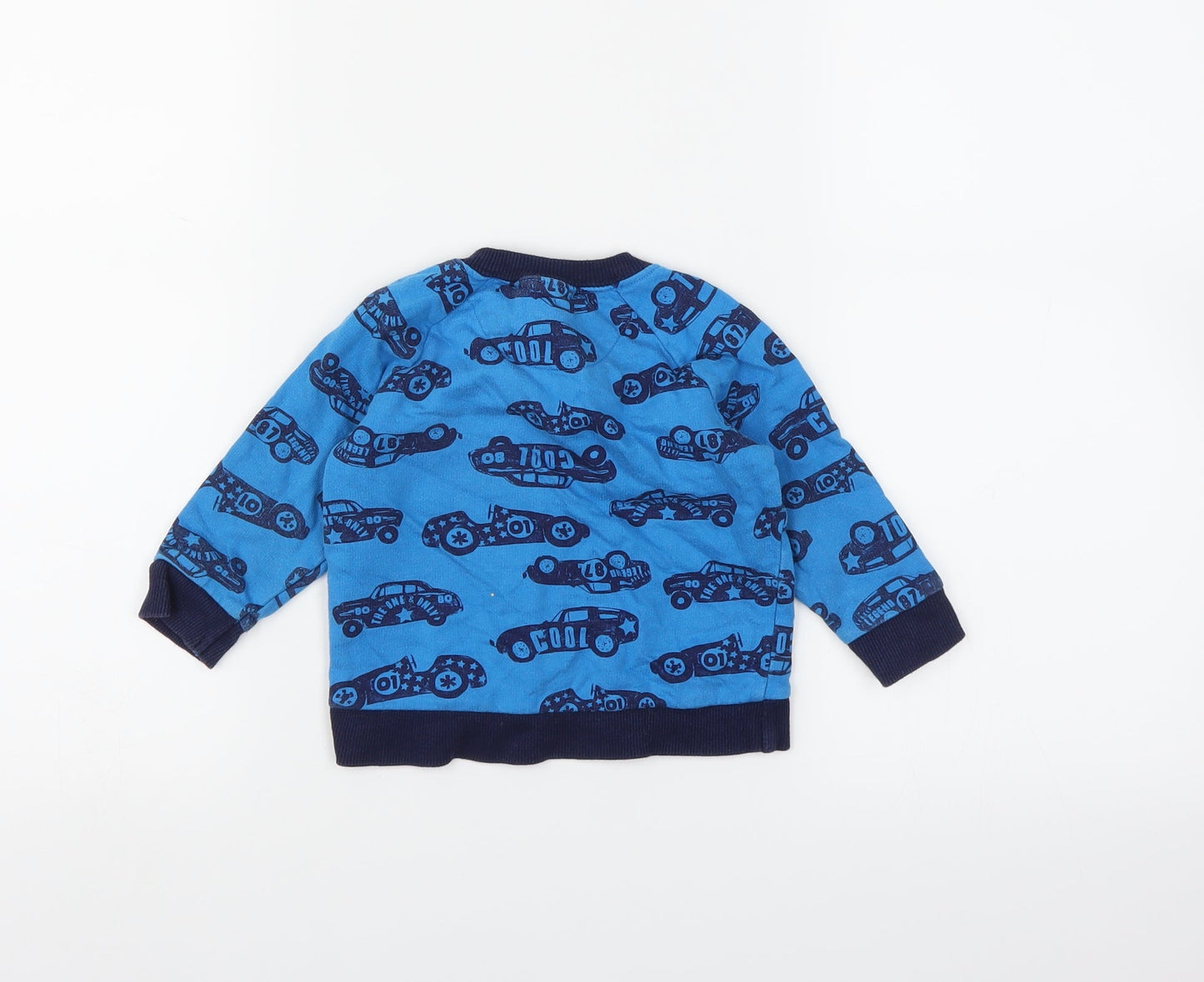 Nutmeg Baby Blue   Pullover Jumper Size 6-9 Months  - Cars