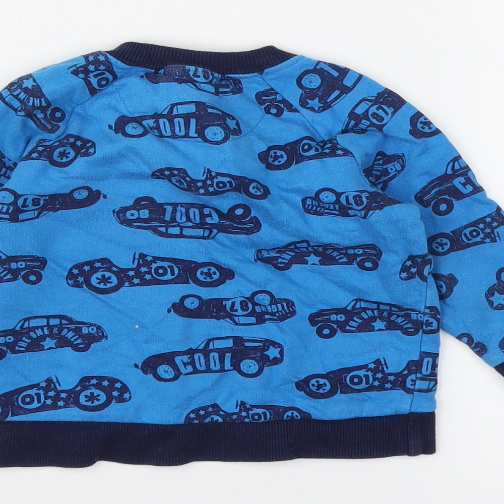 Nutmeg Baby Blue   Pullover Jumper Size 6-9 Months  - Cars