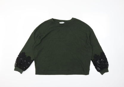 Additional front view of Dorothy Perkins women’s green jumper, size UK 14