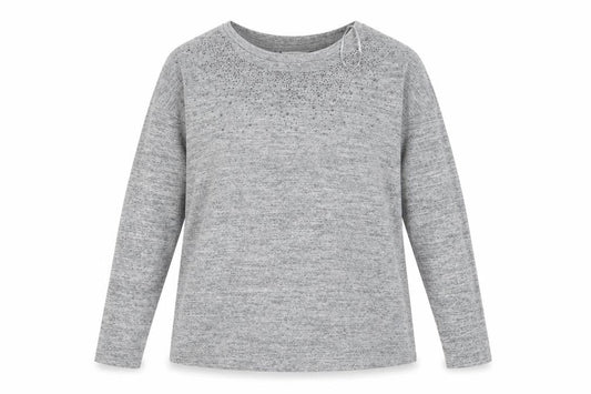 Front view of Tu women’s grey jumper, size UK 10