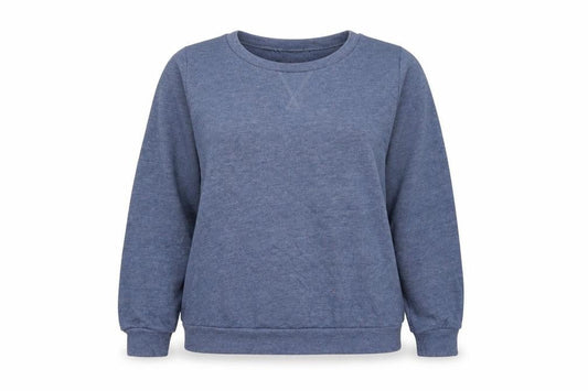 Front view of Topshop women’s blue jumper, size UK 12