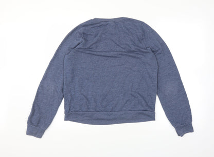 Back view of Topshop women’s blue jumper, size UK 12