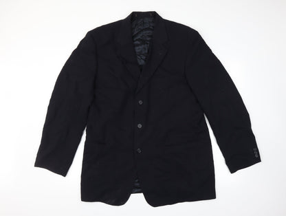 Additional front view of Preworn men’s blue jacket suit jacket, size 40