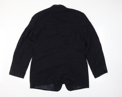 Back view of Preworn men’s blue jacket suit jacket, size 40
