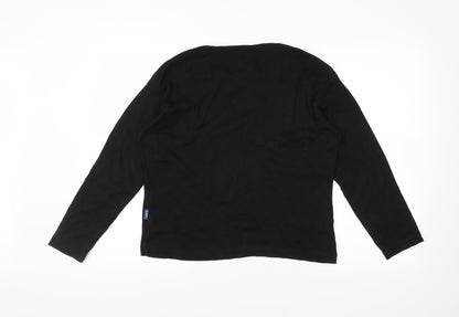 Back view of Style Quality Value women’s black basic t-shirt, size UK 18