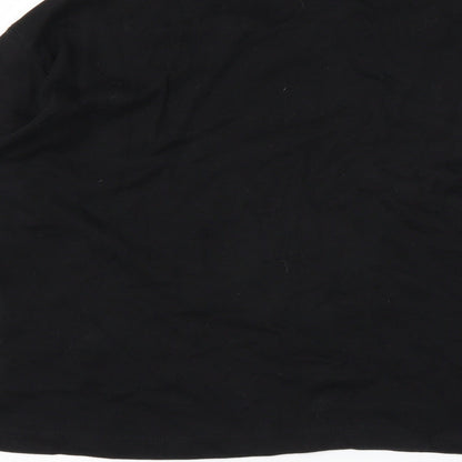 Brand and care label for Style Quality Value women’s black basic t-shirt, size UK 18