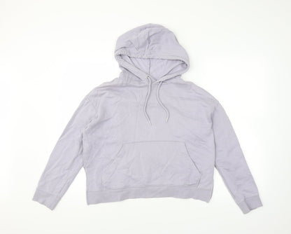 Additional front view of H&M women’s purple pullover hoodie, size M