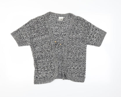 Additional front view of Pulse women’s grey knit cardigan jumper, size S