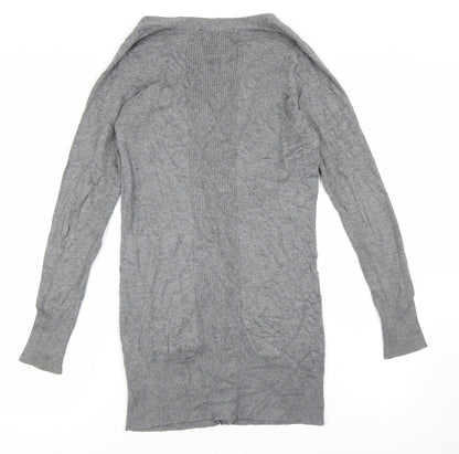 Back view of George women’s grey cardigan jumper, size UK 8