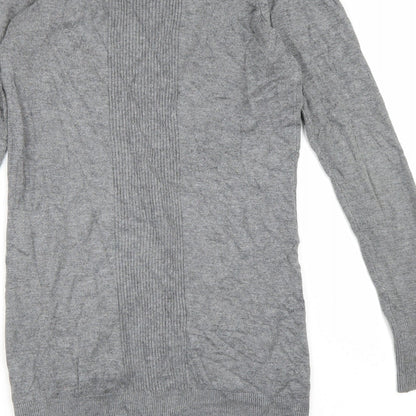Brand and care label for George women’s grey cardigan jumper, size UK 8