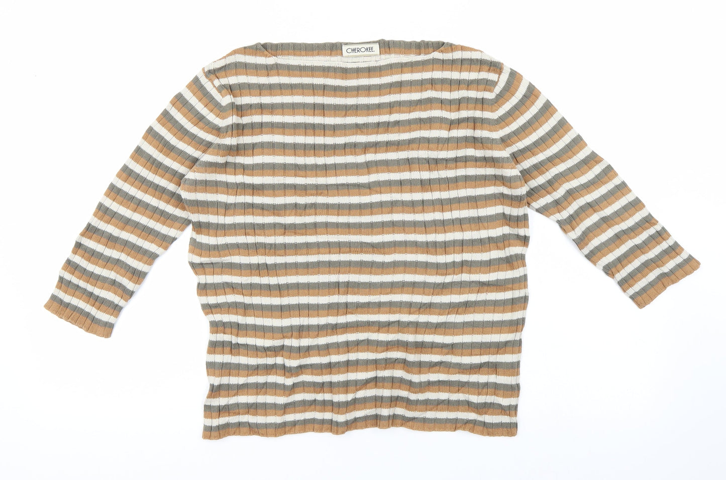 Cherokee Womens Multicoloured Striped  Pullover Jumper Size 14