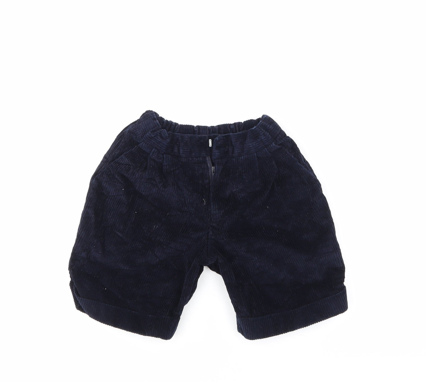 Preworn Womens Blue  Corduroy Hot Pants Shorts