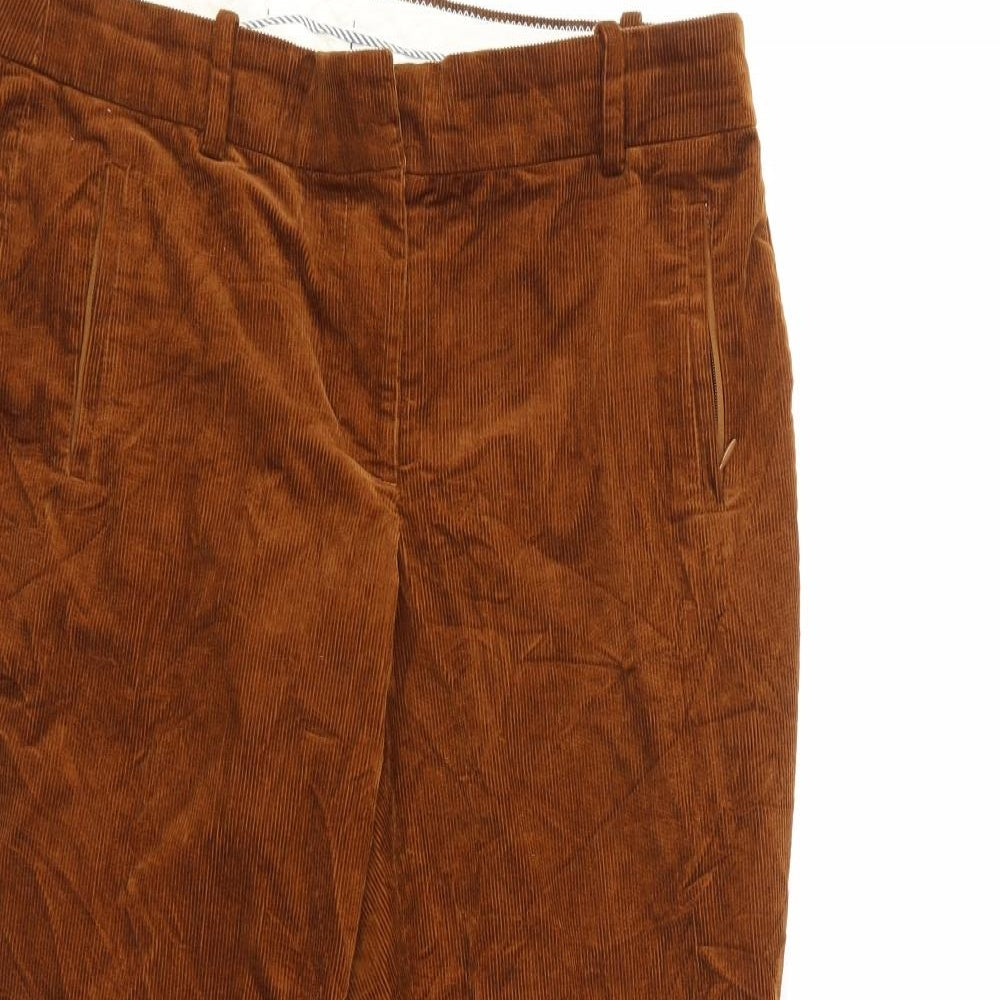 Preworn Womens Brown  Corduroy Cropped Jeans Size 32 L23 in