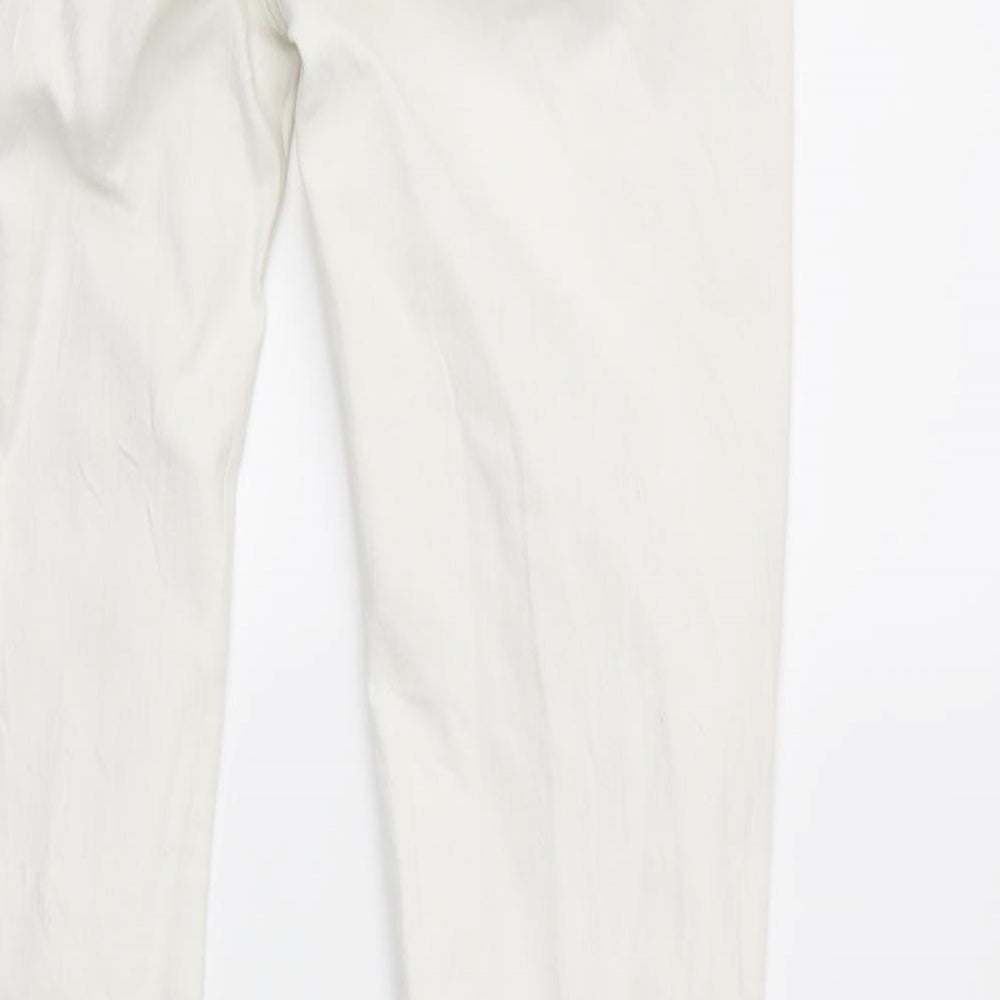 Limited Collection Womens White  Denim Straight Jeans Size 10 L28 in