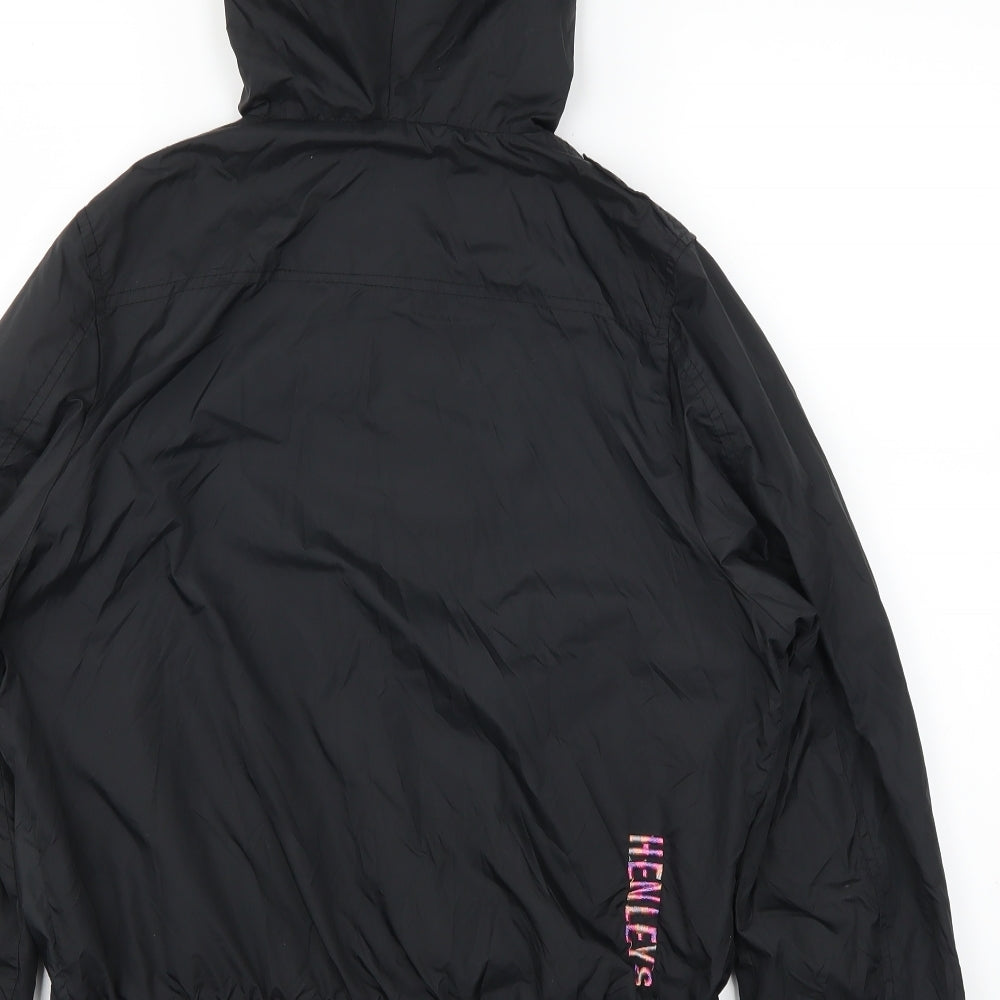 Henleys Womens Black   Varsity Jacket Coat One Size  - size 1