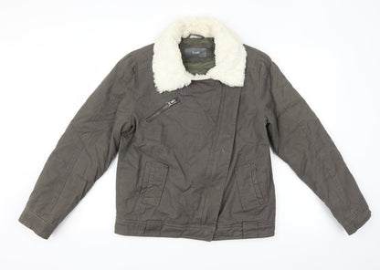 Additional front view of South women’s brown jacket, size UK 12