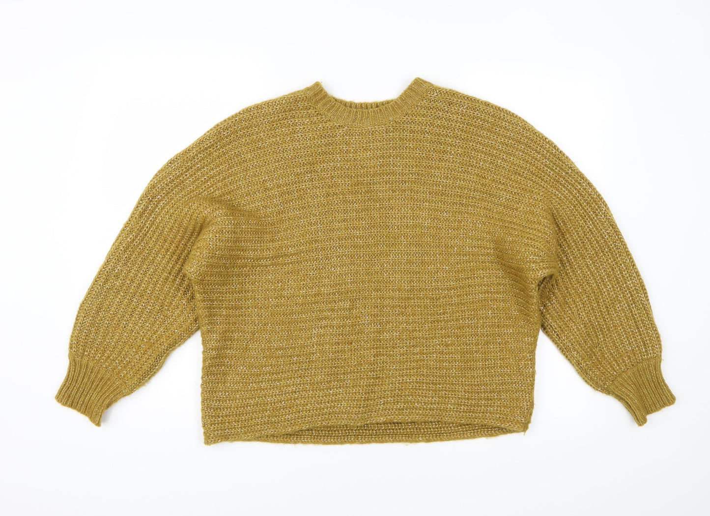 Per Una Womens Yellow   Henley Jumper Size 14