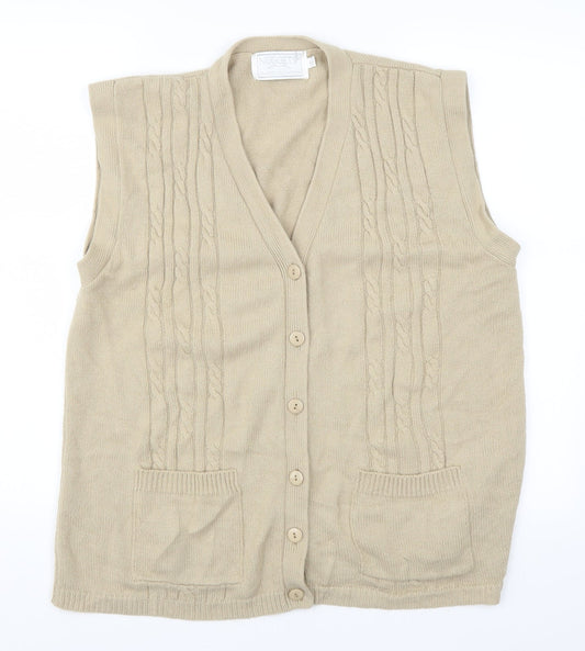nuggets Mens Beige   Cardigan Jumper Size M  - M/L