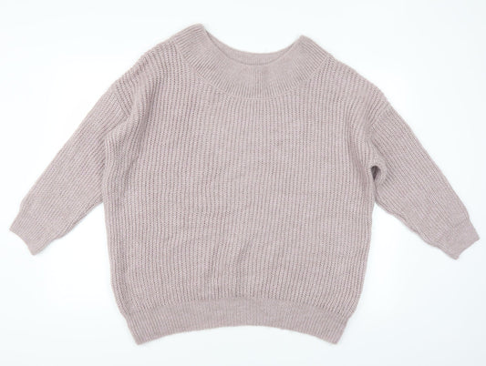 new look' Womens Purple   Henley Jumper Size M