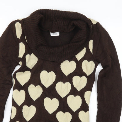 Preloved AnyBody Womens Brown Polka Dot  Shift  Size 4 - Detail