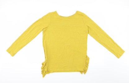 Additional front view of Next women’s yellow basic blouse, size UK 10