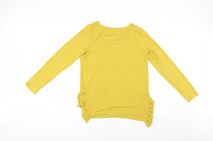 Back view of Next women’s yellow basic blouse, size UK 10