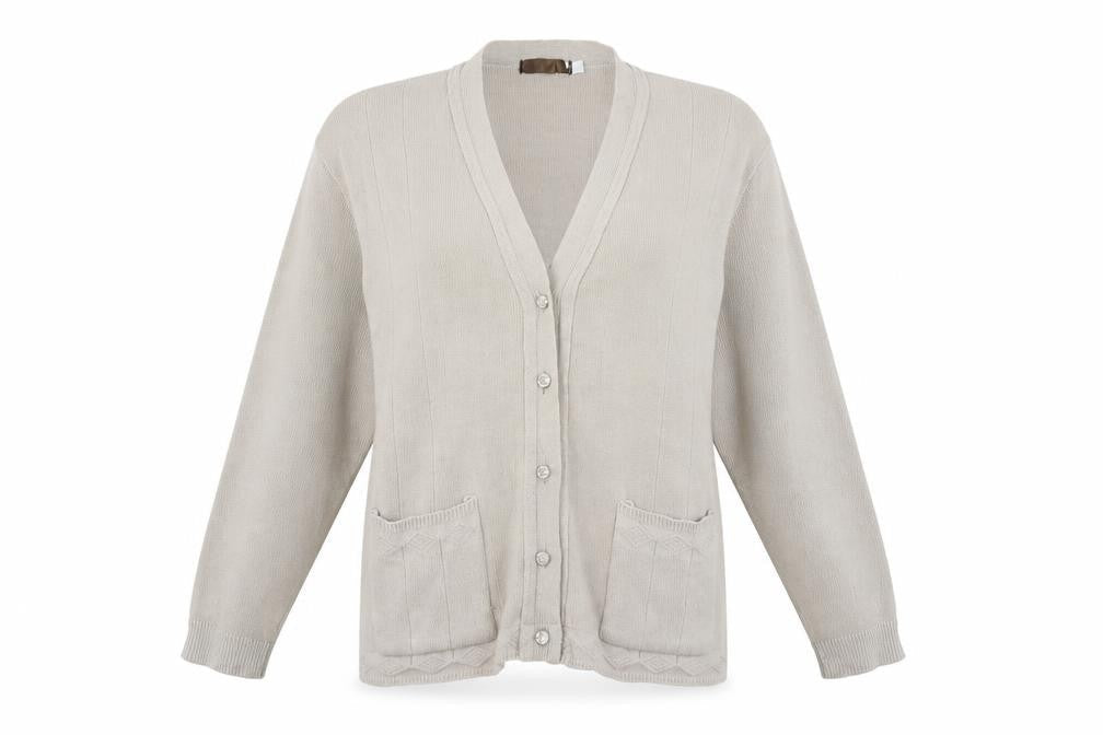 Preworn Womens Beige   Cardigan Jumper Size XL