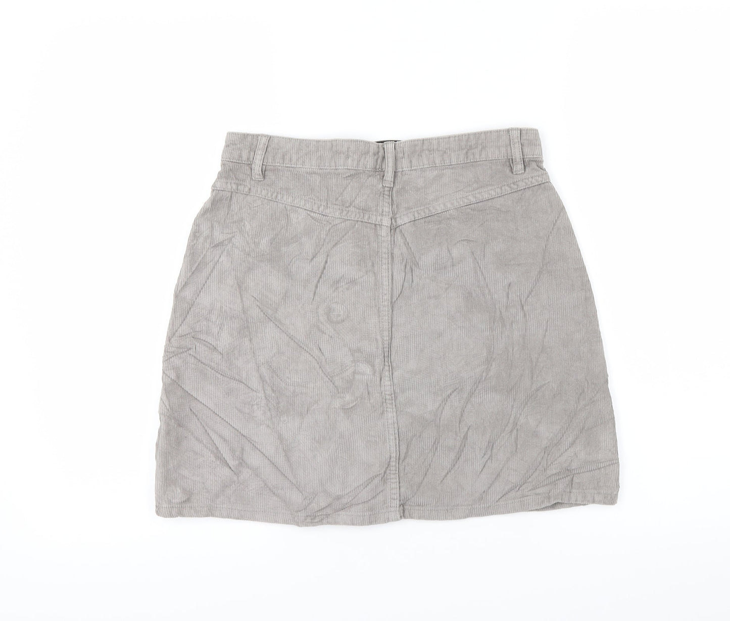 Denim & Co. Womens Grey   A-Line Skirt Size 8