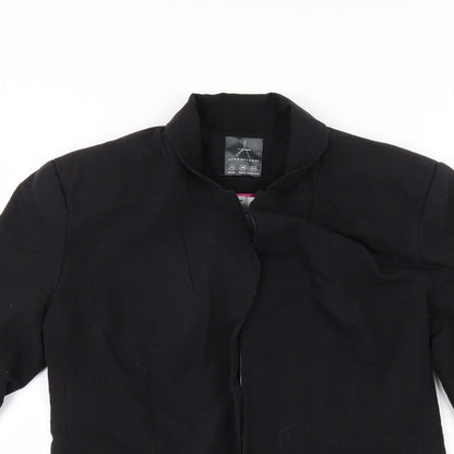 Close-up detail of Atmosphere women’s black jacket blazer, size UK 10