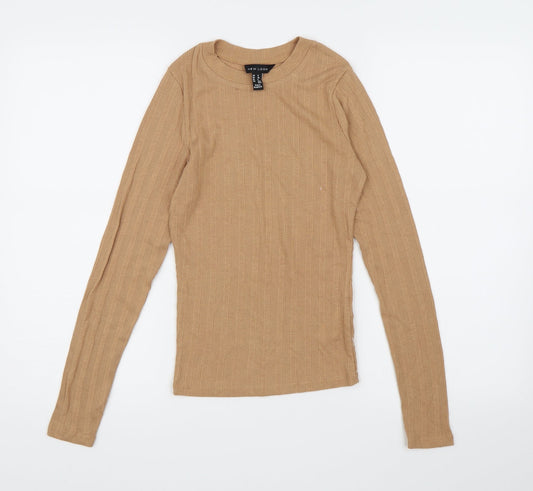 New Look Womens Brown  Knit Pullover Jumper Size 8