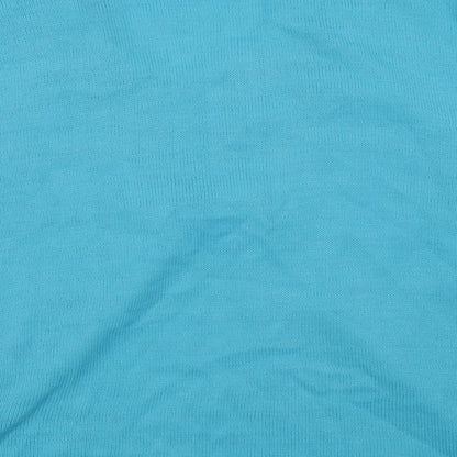 Brand and care label for Florida Collection women’s blue striped knit jumper, size S