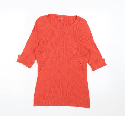 Front view of Next women’s pink knit jumper, size UK 12