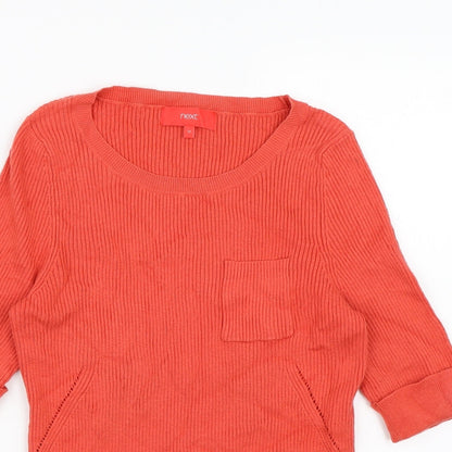 Close-up detail of Next women’s pink knit jumper, size UK 12
