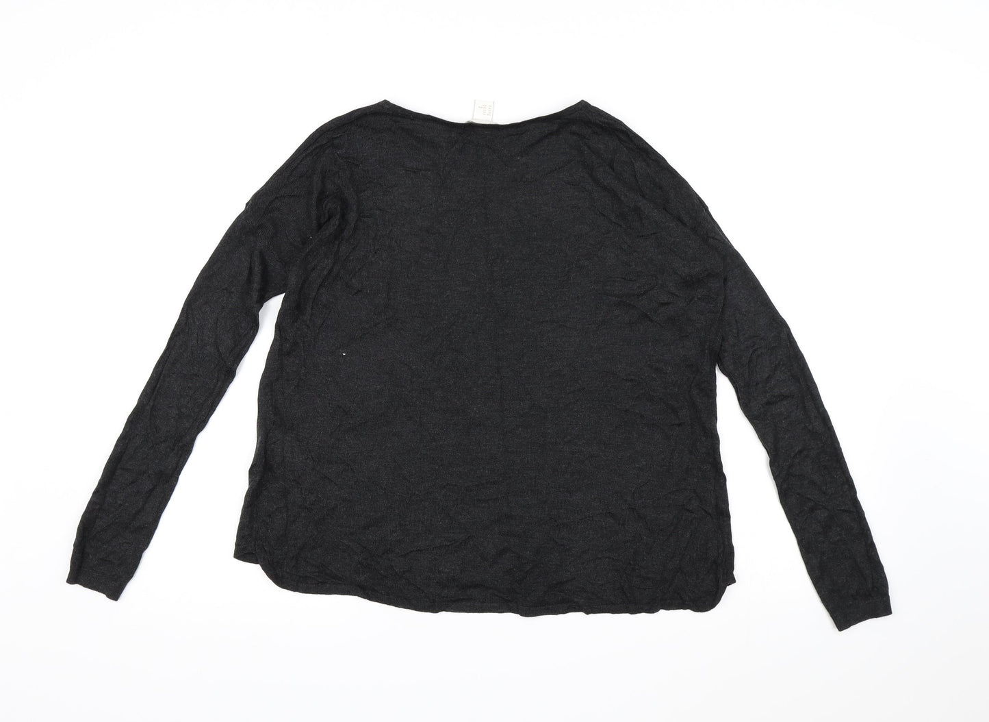 H&M Womens Grey  Knit Pullover Jumper Size XS