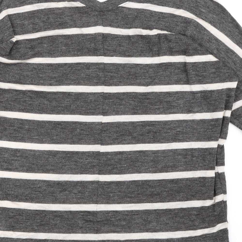 Atmosphere Womens Grey Striped Knit Pullover Jumper Size 6