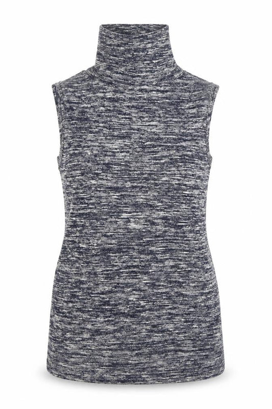 Front view of Peacocks women’s blue striped knit jumper, size L