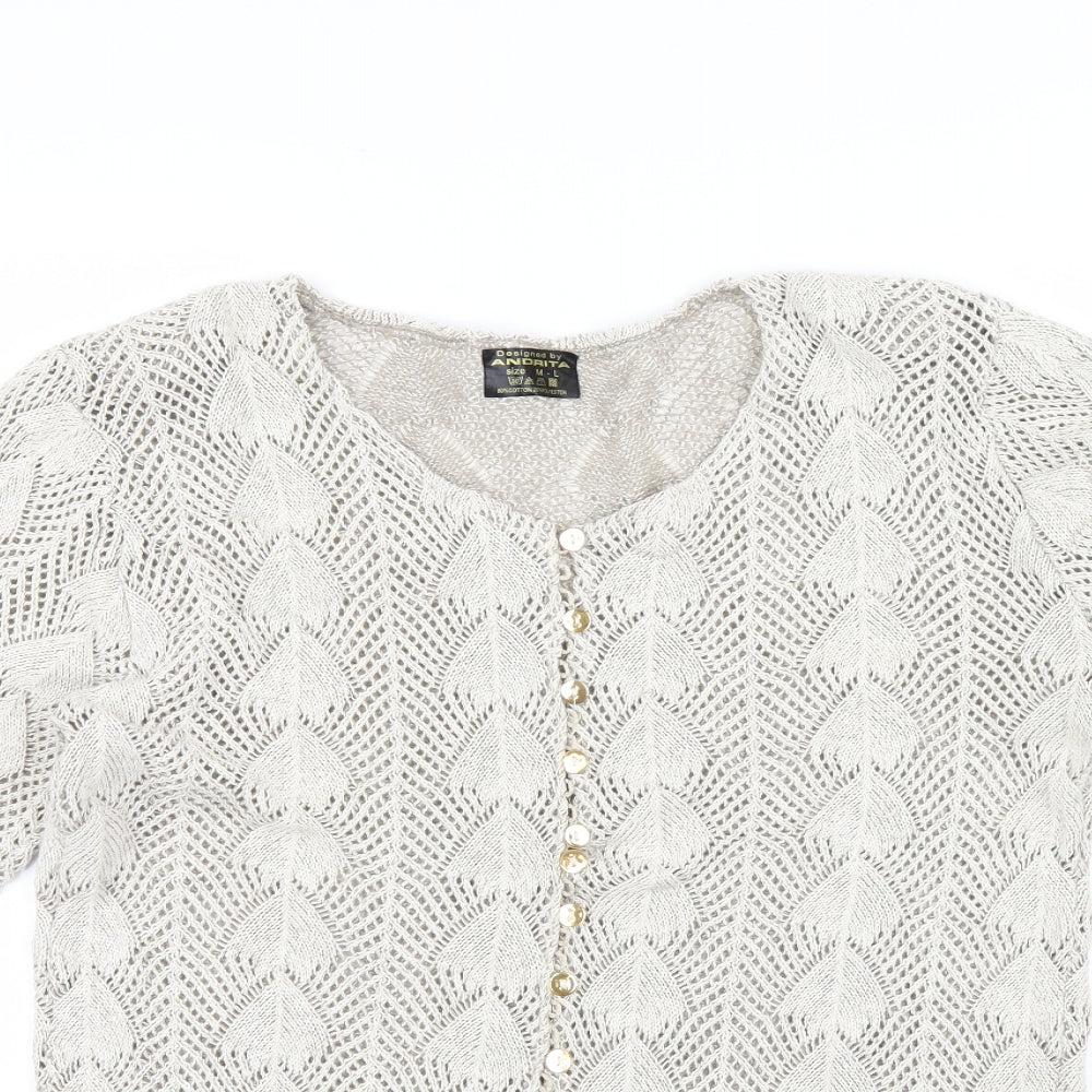 andrita Womens Beige   Pullover Jumper Size M