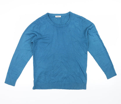 Additional front view of Damart women’s blue jumper, size UK 10