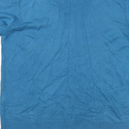 Brand and care label for Damart women’s blue jumper, size UK 10