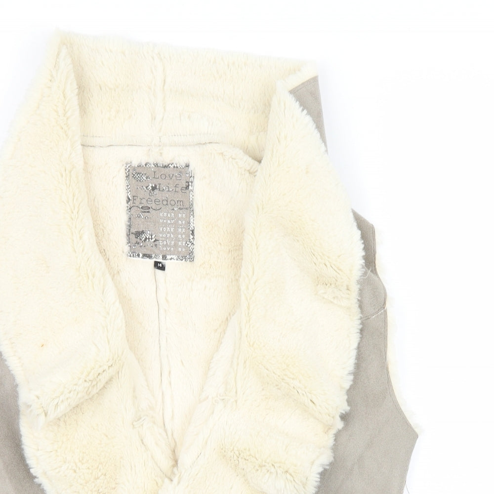 New Look Womens Grey   Windbreaker Waistcoat Size 14