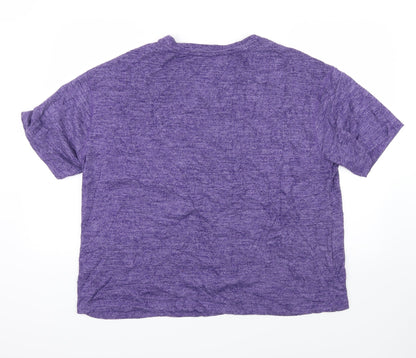Back view of Marks & Spencer women’s purple jumper, size UK 18