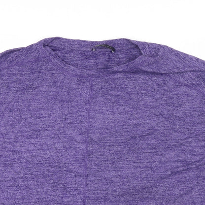 Close-up detail of Marks & Spencer women’s purple jumper, size UK 18