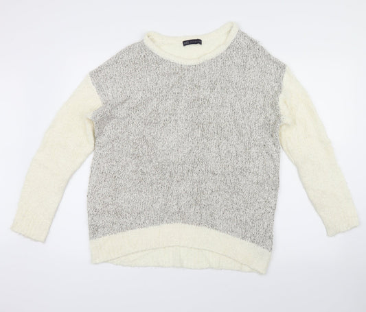 Marks and Spencer Womens White   Pullover Jumper Size 14
